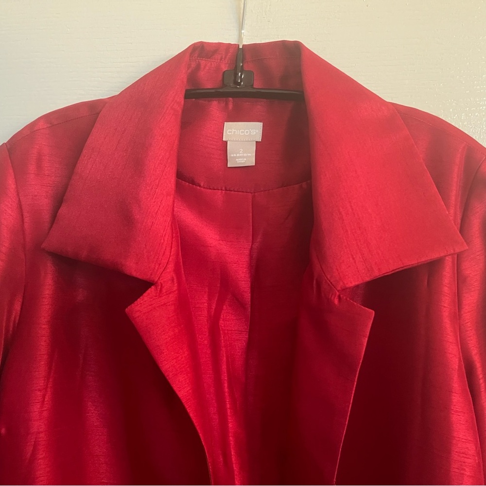 Chico's Red Blazer - Picture 2 of 9